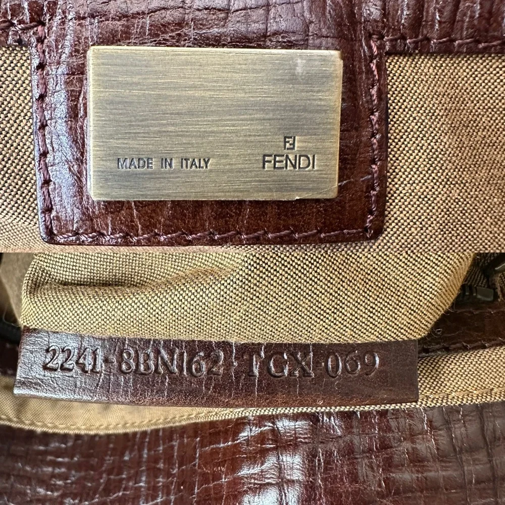 Fendi Zucca Brown Canvas Shoulder/Hand Bag - Picture 13 of 16